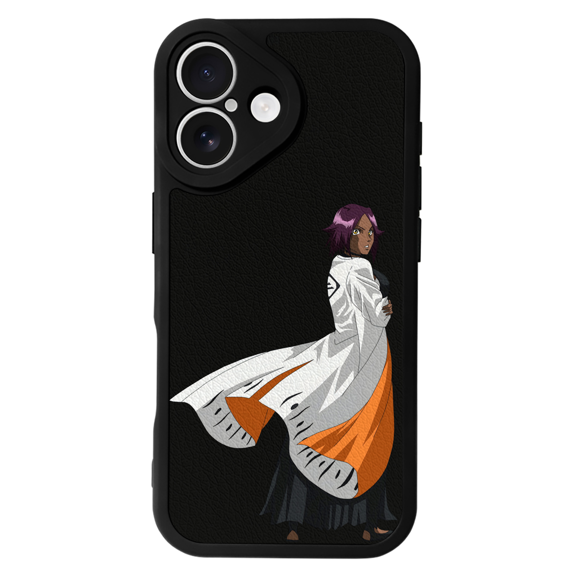 （画像用） ブリーチ 四楓院 夜一（しほういん よるいち） BLEACH Shihouin Yoruichi 【iPhone 16シリーズ対応】シリコンスマホケース（レザー調） 材質：シリコン